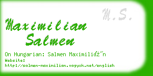 maximilian salmen business card